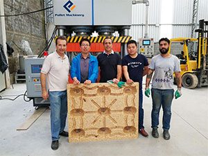 Máquina de paletas de madera en la Mexico